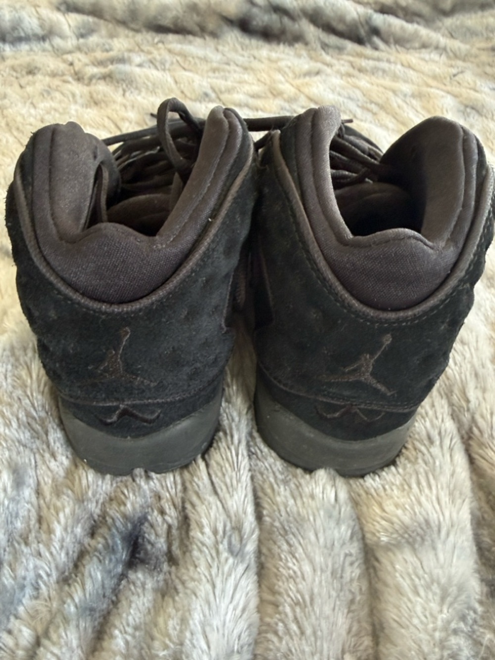 Jordan Black Suede Ankle Boots